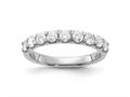 FJC Finejewelers 14 kt White Gold 1ct. 9 Stone G H I True Light Moissanite Band 3 mm gqdb00059100mt