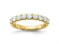 FJC Finejewelers 14 kt Yellow Gold 9 Stone D E F Pure Light Moissanite Band 3 mm gqdb00059100y4mp