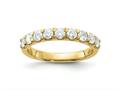 FJC Finejewelers 14 kt Yellow Gold  9 Stone G H I True Light Moissanite Band 3 mm gqdb00059100y4mt