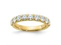 FJC Finejewelers 14 kt Yellow Gold 1.25 ct. 9 Stone D E F Pure Light Moissanite Band 3 mm gqdb00059150y4mp