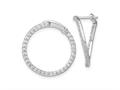 FJC Finejewelers 14 kt White Gold Lab Grown Diamonds Fancy Circle Twist Hoop Earrings 23 x 23 mm gqem7965100wlg