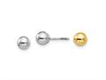 FJC Finejewelers 14 kt Two Tone Gold Madi K Two-tone Reversible Ball Screw Earrings 5 mm x 5 mm gqgk422