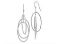 FJC Finejewelers 14 kt White Gold Polished Layered Oval Dangle Earrings 69 mm x 24 mm gqle1868w