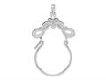 FJC Finejewelers 925 Sterling Silver Polished Beaded Scroll Design Charm Holder 39 mm gqqc11006