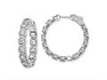 FJC Finejewelers 925 Sterling Silver Rhodium Plated CZ In and Out Hoop Earrings 28 mm x 28 mm gqqe11264