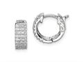 FJC Finejewelers 925 Sterling Silver Rhodium Plated CZ Small Hinged Hoop Earrings 10 mm x 12 mm gqqe11272