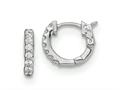 FJC Finejewelers 925 Sterling Silver Rhodium Plated CZ Small Hinged Hoop Earrings 11 mm x 12 mm gqqe11274
