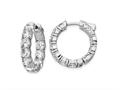 FJC Finejewelers 925 Sterling Silver CZ In and Out Round Hinged Hoop Earrings 22 x 22 mm gqqe12992