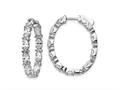FJC Finejewelers 925 Sterling Silver Rhodium Plated Fancy CZ In and Out Oval Hoop Earrings 29 x 23 mm gqqe13002