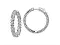 FJC Finejewelers 925 Sterling Silver Rhodium Plated CZ In and Out Hoop Earrings 31 x 30 mm gqqe13006