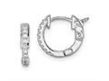 FJC Finejewelers 925 Sterling Silver Rhodium Plated CZ Hoop Earrings 12 x 2 mm gqqe13011