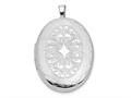 FJC Finejewelers 925 Sterling Silver Rhodium Plated Polished Medallion 26x Oval Locket 31 x 20 mm gqqls1070