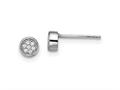 FJC Finejewelers 925 Sterling Silver Button Brilliant Embers  CZ Polished Post Earrings 5 x 5 mm gqqmp258