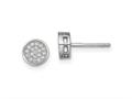 FJC Finejewelers 925 Sterling Silver Button Brilliant Embers  CZ Circle Post Earrings 6 x 6 mm gqqmp259