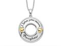 Sentimental Expressions 925 Sterling Silver CZ (back)  I Love You More Daughter Necklac 18 Inches gqqsx600