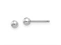 FJC Finejewelers 14 kt White Gold Madi K Polished Ball Post Earrings 3 mm x 3 mm gqse106