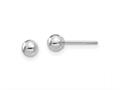 FJC Finejewelers 14 kt White Gold Madi K Polished Ball Post Earrings 4 mm x 4 mm gqse107