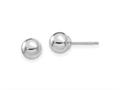 FJC Finejewelers 14 kt White Gold Madi K Polished Ball Post Earrings 6 mm x 6 mm gqse109