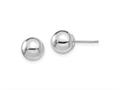 FJC Finejewelers 14 kt White Gold Madi K Polished Ball Post Earrings 8 mm x 8 mm gqse2249