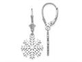 FJC Finejewelers 14 kt White Gold Dangle Snowflake Leverback Earrings 13 mm x 13 mm gqtf1802w