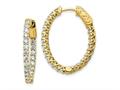 FJC Finejewelers 14 kt Yellow Gold Lab Grown Diamonds Oval Hoop Earrings Safety Clasp 31 x 25mm gqxe2025lg
