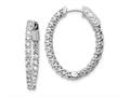 FJC Finejewelers 14 kt White Gold Lab Grown Diamonds Round Hoop Earrings with Safety Clasp gqxe2025wlg