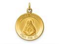 FJC Finejewelers 14 kt Yellow Gold Mother Cabrini Medal Charm 19 x 15 mm gqxr405