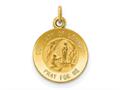 FJC Finejewelers 14 kt Yellow Gold Our Lady of Lourdes Medal Charm 16 x 12 mm gqxr648
