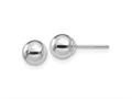 FJC Finejewelers 14 kt White Gold Polished Ball Post Earrings 6 mm x 6 mm gqxwe323
