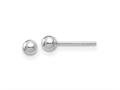 FJC Finejewelers 14 kt White Gold Polished Ball Post Earrings 3 mm x 3 mm gqxwe326