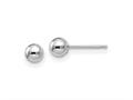 FJC Finejewelers 14 kt White Gold Polished Ball Post Earrings 4 mm x 4 mm gqxwe327