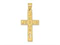 FJC Finejewelers 14 kt Yellow Gold Laser Cut JESUS Cross Charm 39 x 18 mm gqyc1196