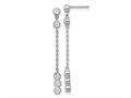 FJC Finejewelers 14 kt White Gold Drop and Dangle CZ Chain Link Dangle Earrings 36 mm x 3 mm gqye1929