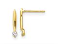 FJC Finejewelers 14 kt Yellow Gold Dangle Polished CZ Bar Post Earrings 11 mm x 2 mm gqye2014