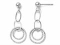 FJC Finejewelers 10k White Gold Post Dangle Earrings les10le135
