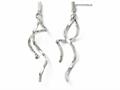 FJC Finejewelers 10k White Gold Polished Twisted Post Dangle Earrings les10le147