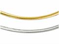FJC Finejewelers 14 kt Two Tone Gold 4mm Two-tone Reversible Omega Necklace les124516