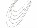 Finejewelers Sterling Silver Polished Five Strand Necklace