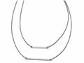 Finejewelers Sterling Silver Double Strand With 2in Ext. Necklace