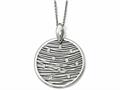 Finejewelers Sterling Silver Polished Preciosa Crystal Pendant Necklace