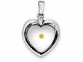 FJC Finejewelers Sterling Silver Heart With Mustard Seed Pendant Necklace - Chain Included qc7398cd