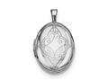 FJC Finejewelers Sterling Silver Rhodium-plated Scroll Oval Locket Pendant Necklace 18 inch chain included qls639