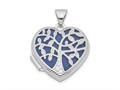 FJC Finejewelers Sterling Silver Rhodium-plated 18mm Filigree Tree Heart Locket Pendant Necklace 18 inch chain included qls703
