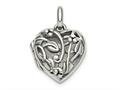 FJC Finejewelers Sterling Silver Antiqued Filigree Locket Pendant Necklace Pendant 18 inch chain included qls777