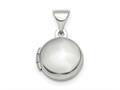 FJC Finejewelers Sterling Silver Rhodium-plated Polished Domed 10mm Round Locket Pendant Necklace 18 inch chain included qls839