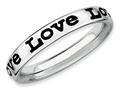 Stackable Expressions Sterling Silver Polished Enameled Love Stackable Ring qsk102