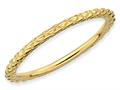 Stackable Expressions Gold Plated Sterling Silver Criss-cross Stackable Ring qsk186