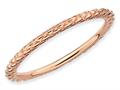 Stackable Expressions Sterling Silver Pink-plated Criss-cross Stackable Ring qsk188