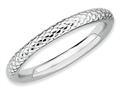 Stackable Expressions Sterling Silver Rhodium Cable Stackable Ring qsk203