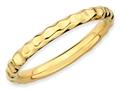 Stackable Expressions Gold Plated Sterling Silver Hammered Stackable Ring qsk222